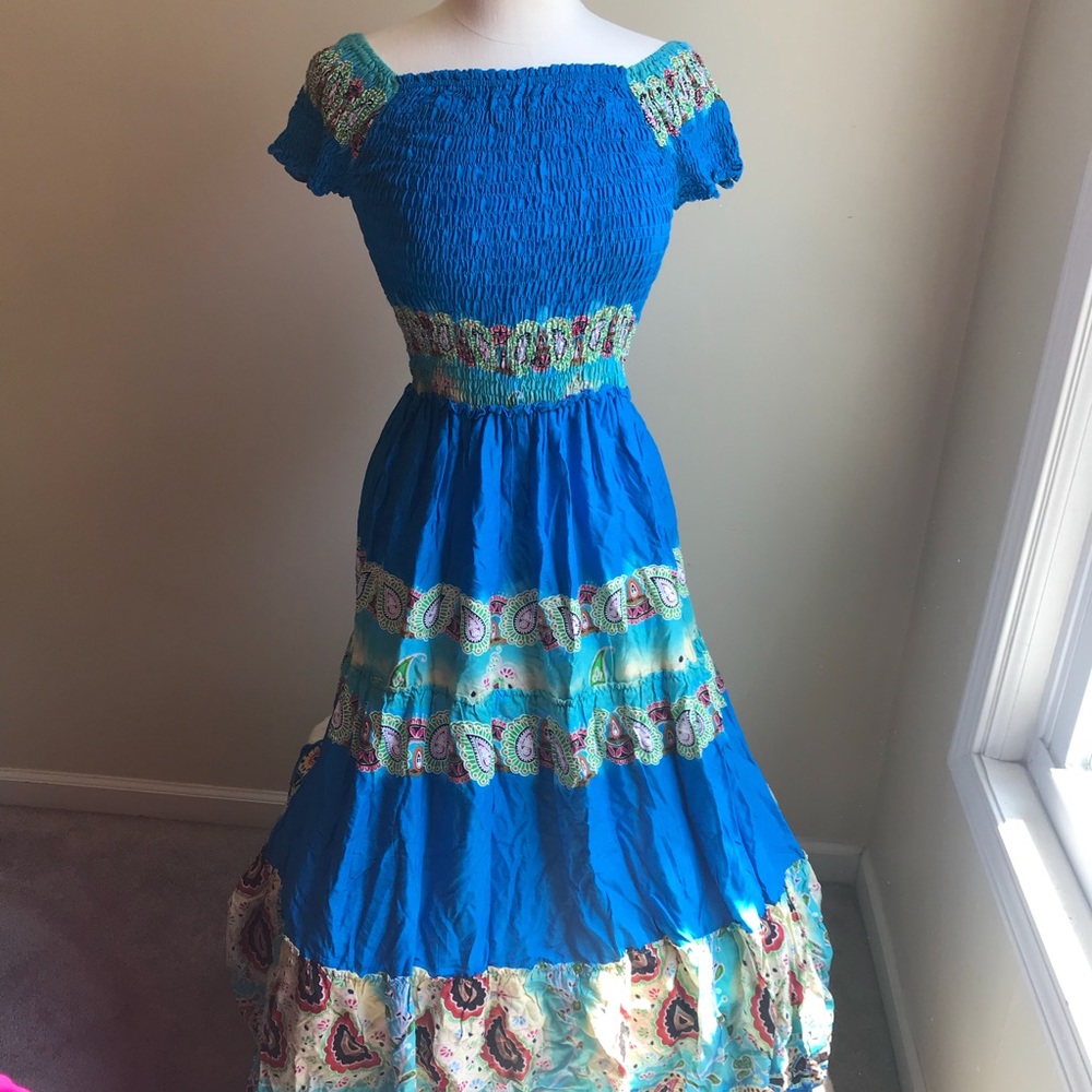 Off the shoulder scrunch dress!